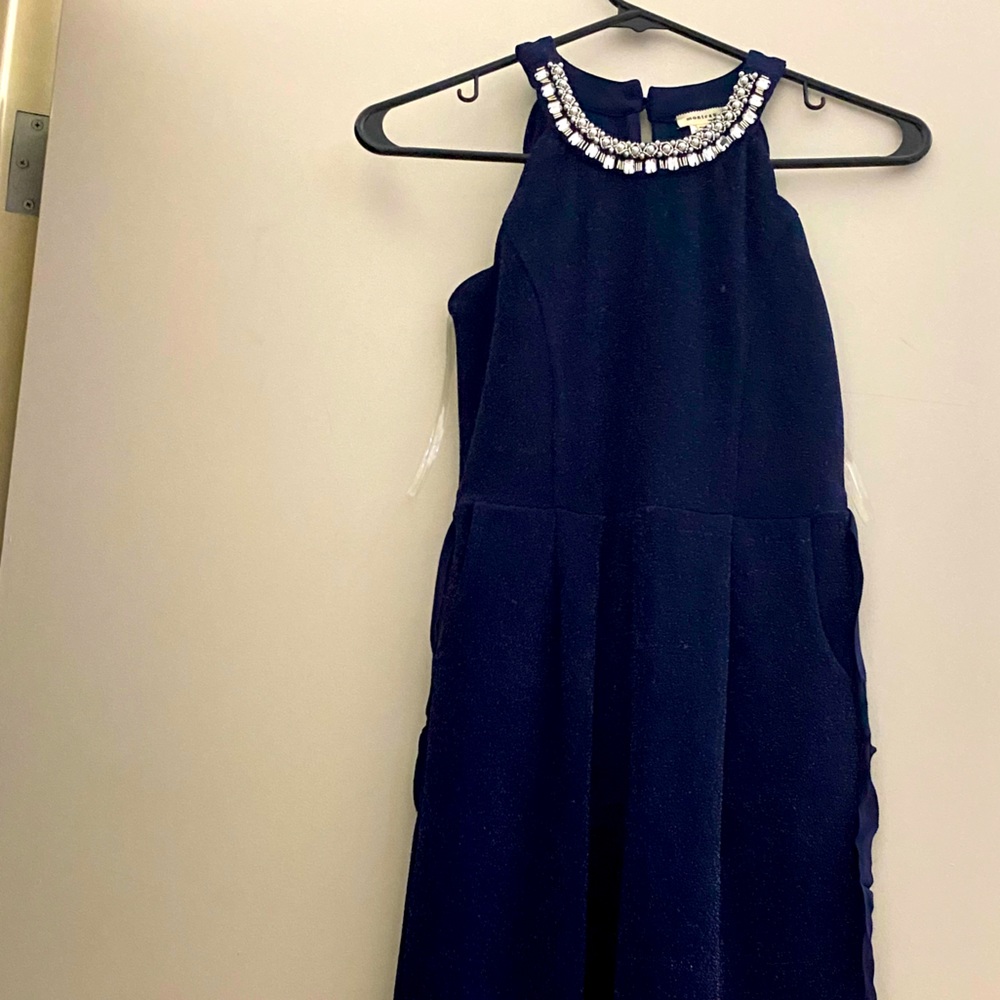 Monteau size medium glittery dressy blue jumper